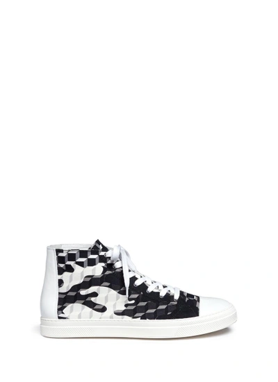 Shop Pierre Hardy 'frisco' Camocube Print High Top Sneakers