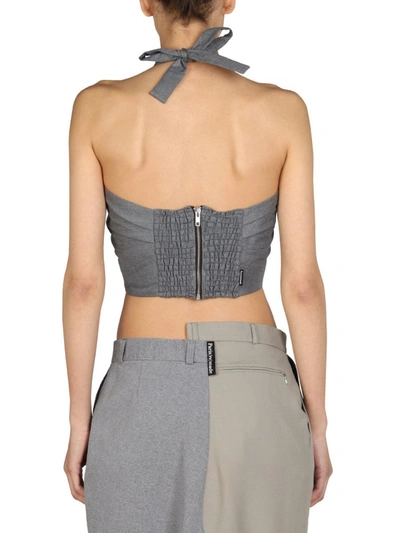 Shop 1/off Top With Crossed Straps In Grey
