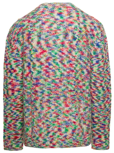 Shop Apc 'connor' Multicolor Knit Sweater In Wool And Mohair Man
