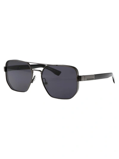 Shop Dsquared2 Sunglasses In V81ir Dark Ruthenium Black