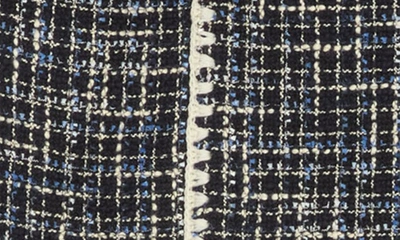 Shop Veronica Beard Medford Tweed Cotton Blend Miniskirt In Navy Multi