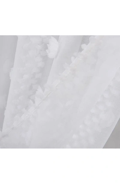 Dainty Home Cloud Set Of 2 Semisheer Panel Curtains In White