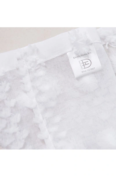 Dainty Home Cloud Set Of 2 Semisheer Panel Curtains In White