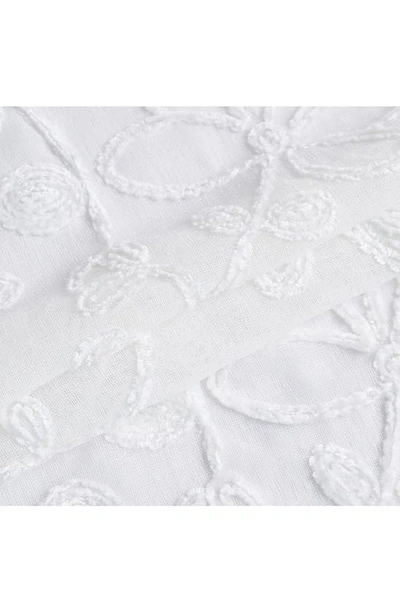 Dainty Home Rita Floral Set Of 2 Sheer Panel Curtains In White
