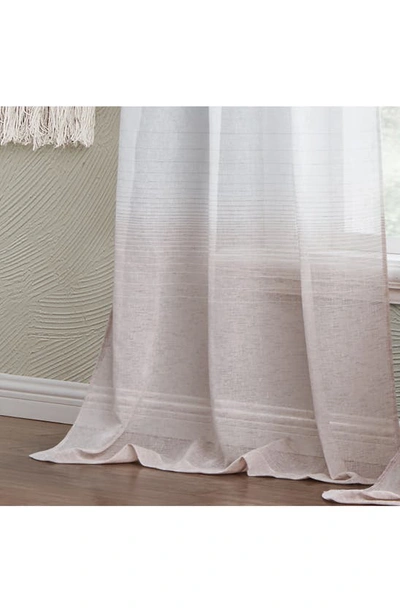 Shop Dainty Home Linea Set Of 2 Ombré Sheer Panel Curtains In Sand