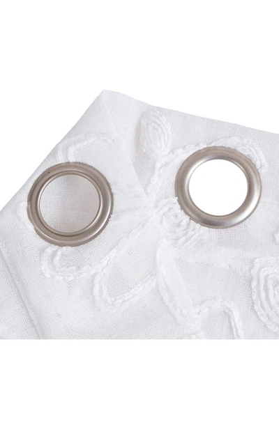 Dainty Home Rita Floral Set Of 2 Sheer Panel Curtains In White