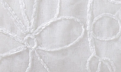 Dainty Home Rita Floral Set Of 2 Sheer Panel Curtains In White