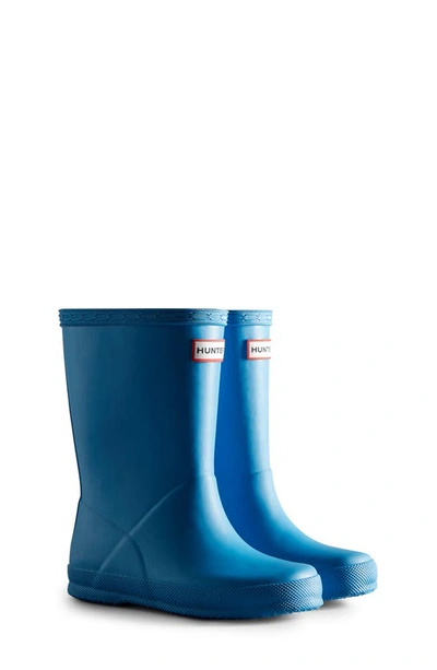 Shop Hunter Kids' First Classic Rain Boot In Poolhouse Blue
