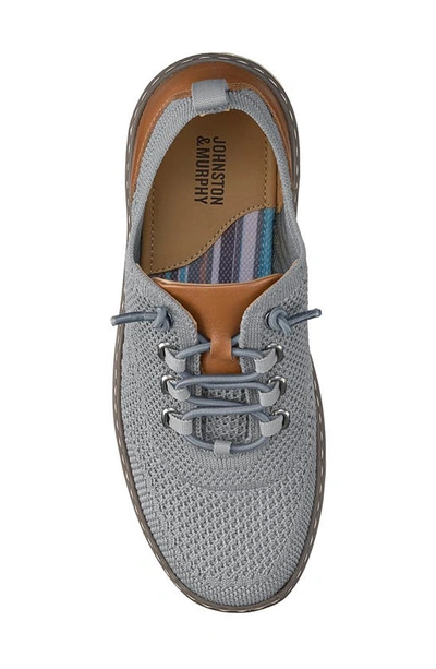 Johnston & Murphy Mcguffey Knit Sneaker In Gray Knit