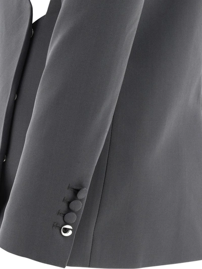 Coperni Tailored Jacket With Twisted Cut-out Detail In Grey