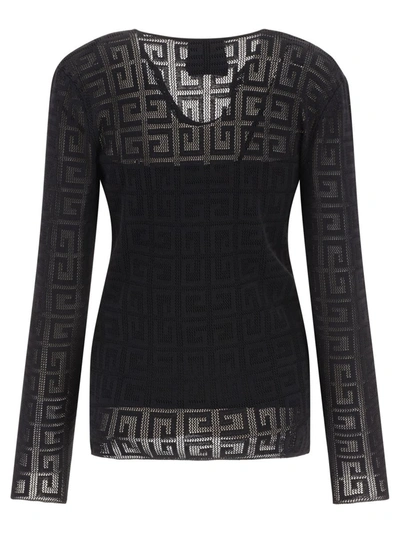 Shop Givenchy Draped Top In 4g Jacquard In Black