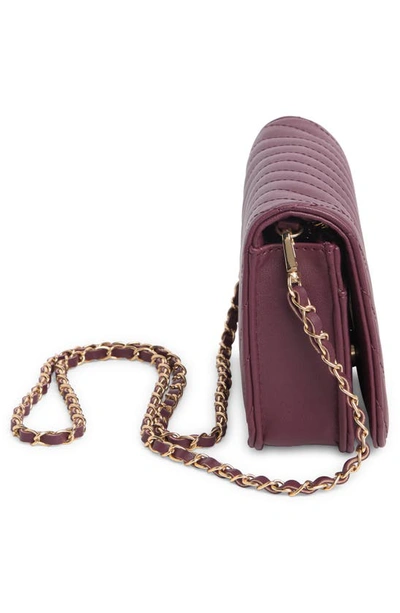 Badgley Mischka Studio Crossbody Bag In Plum