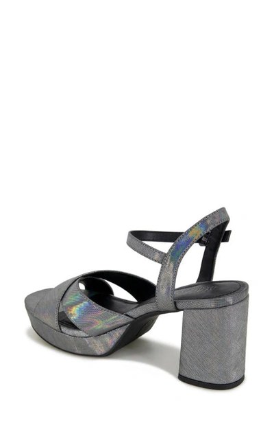 Reaction Kenneth Cole Reeva Metallic Platform Sandal In Pewter