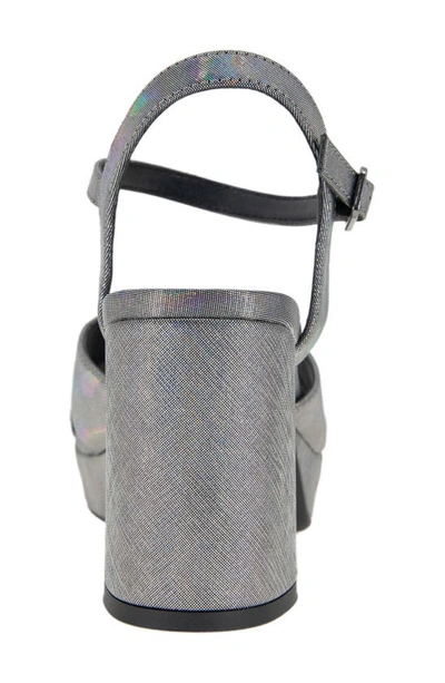 Reaction Kenneth Cole Reeva Metallic Platform Sandal In Pewter