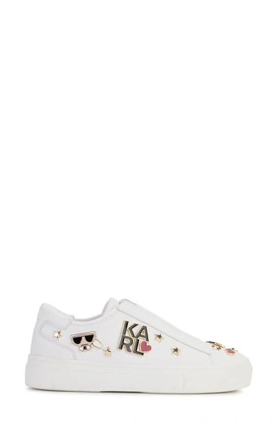 Karl Lagerfeld Caitie Slip-on Sneaker In Bright White