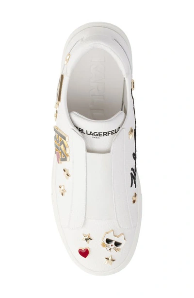 Karl Lagerfeld Caitie Slip-on Sneaker In Bright White