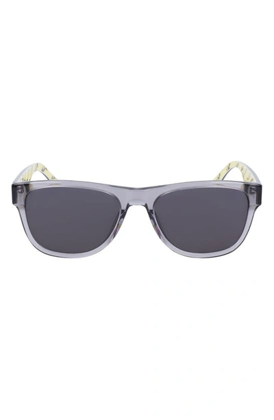 Converse All Star® 56mm Rectangle Sunglasses In Crystal Light Carbon/ Grey