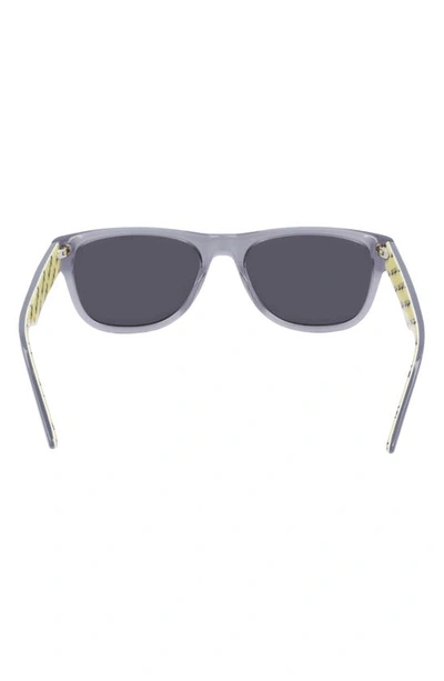 Converse All Star® 56mm Rectangle Sunglasses In Crystal Light Carbon/ Grey