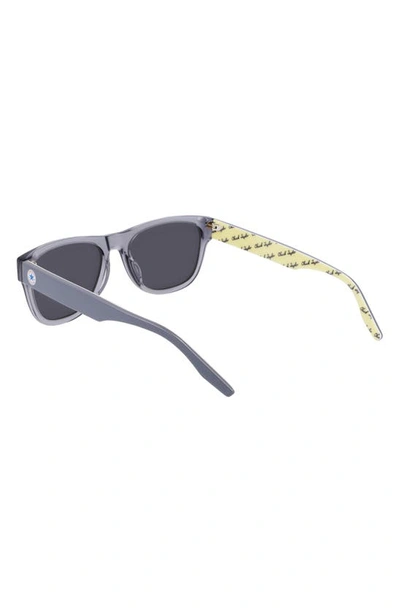 Converse All Star® 56mm Rectangle Sunglasses In Crystal Light Carbon/ Grey