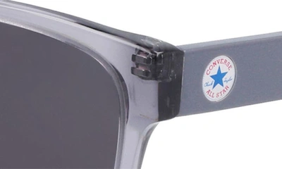 Converse All Star® 56mm Rectangle Sunglasses In Crystal Light Carbon/ Grey
