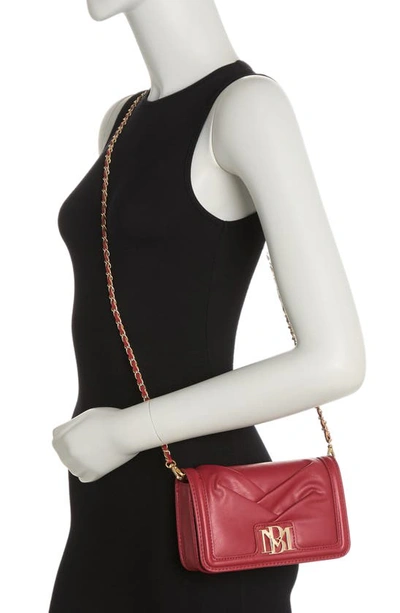 Shop Badgley Mischka Small Pleat Crossbody Bag In Brick Red