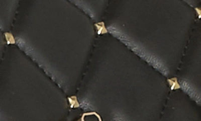 Shop Badgley Mischka Medium Diamond Quilt Flap Crossbody Bag In Black
