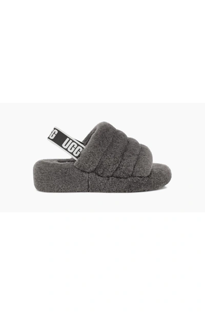 Ugg Fluff Yeah Slide In Charcoal In Pink | ModeSens