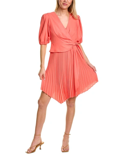 Shop Bcbgmaxazria Pleated Cocktail Dress In Pink