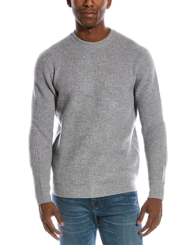 Shop Forte Cashmere Thermal Cashmere Crewneck Sweater In Grey
