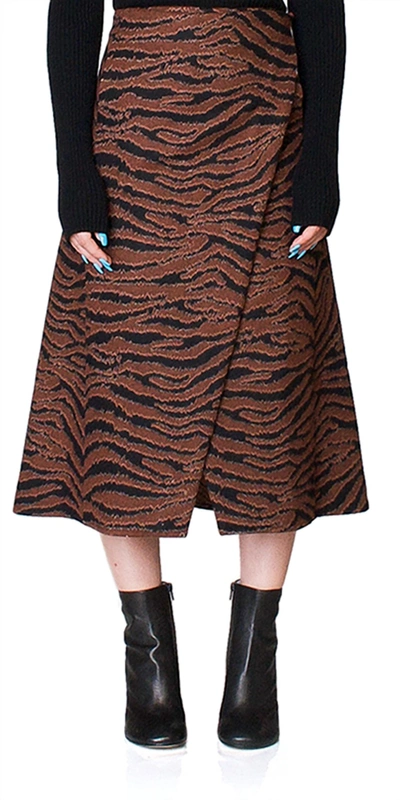 Shop Beaufille Albers Jacquard Skirt In Animal Stripe In Multi
