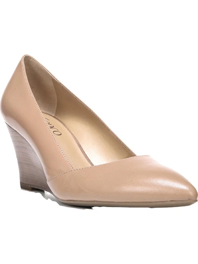 Shop Franco Sarto Frankie Womens Leather Slip On Wedge Heels In Multi
