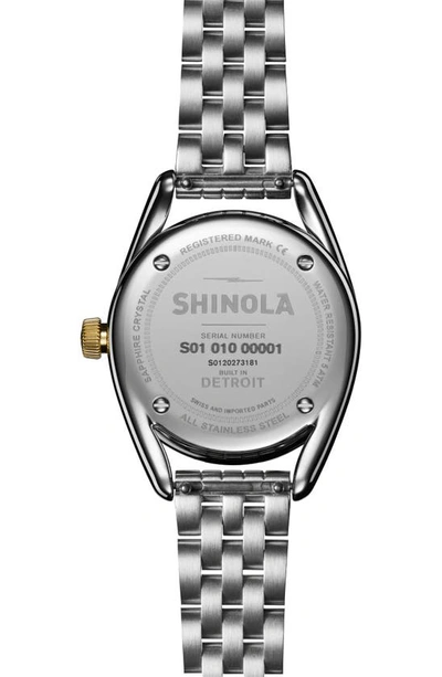 Shop Shinola Derby Diamond Bracelet Watch, 30.5mm In White
