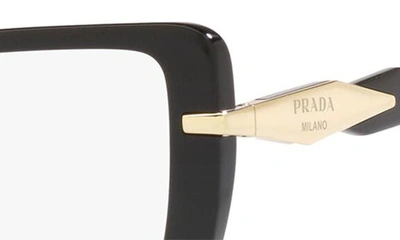 Shop Prada 53mm Square Optical Glasses In Black