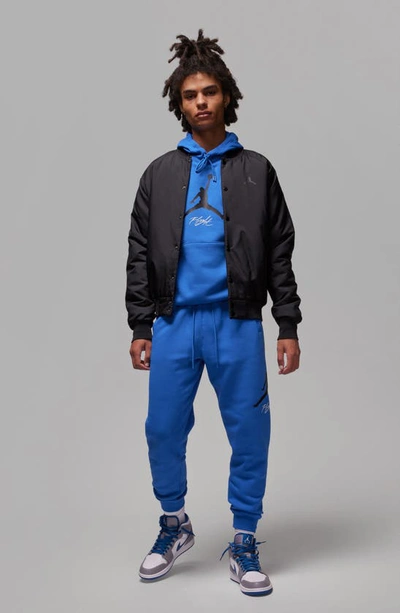 Shop Jordan Baseline Oversize Hoodie In Game Royal/ Black