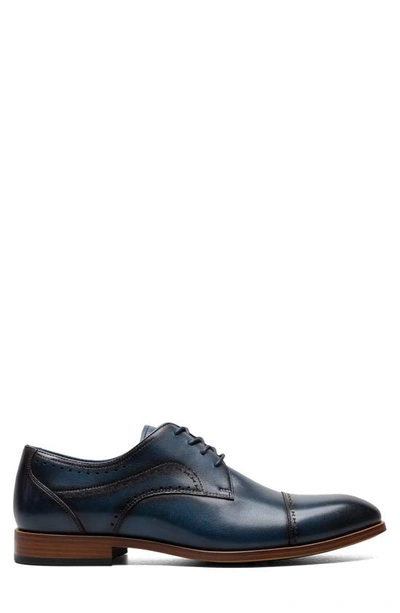 Shop Stacy Adams Bryant Cap Toe Oxford In Navy