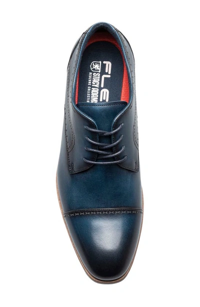 Shop Stacy Adams Bryant Cap Toe Oxford In Navy