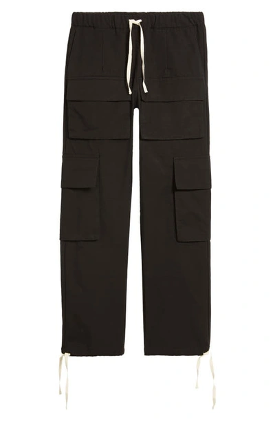 Shop Krost Cotton Cargo Pants In Black