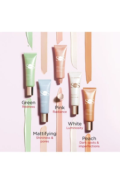 Shop Clarins Sos Color Correcting & Hydrating Makeup Primer, 1 oz In Peach