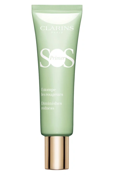Shop Clarins Sos Color Correcting & Hydrating Makeup Primer, 1 oz In Green