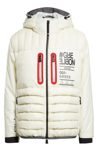 Shop Moncler Monthey Down Puffer Jacket In White