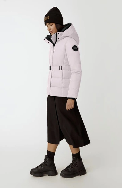 Shop Canada Goose Merritt Water Resistant Recycled Nylon Hooded Down Jacket In Lucent Rose