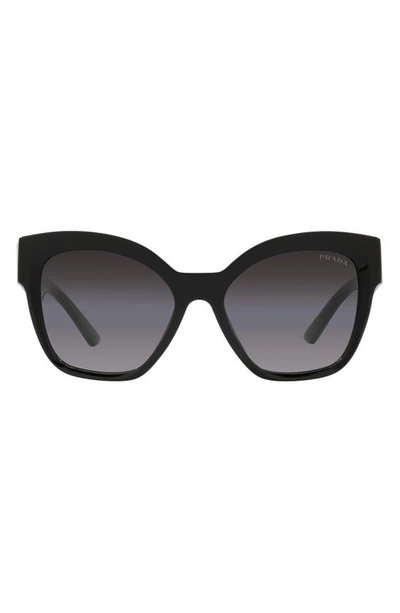 Prada 55mm Gradient Square Sunglasses In Black ModeSens