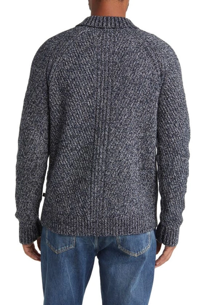 Shop Ted Baker Reddis Marled Polo Sweater In Mid Blue