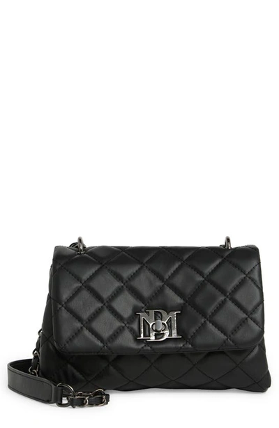 Shop Badgley Mischka Quilted Messenger Bag In Black