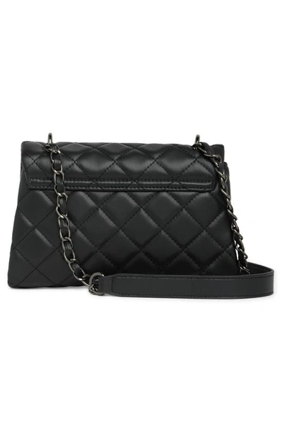 Shop Badgley Mischka Quilted Messenger Bag In Black