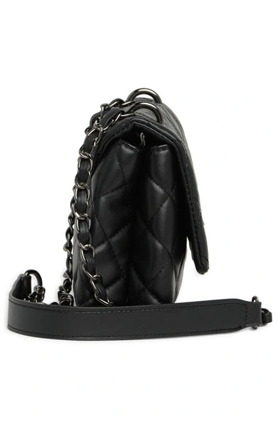 Badgley Mischka Quilted Messenger Bag In Black