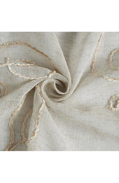Dainty Home Stella Embroidered Shower Curtain In Linen