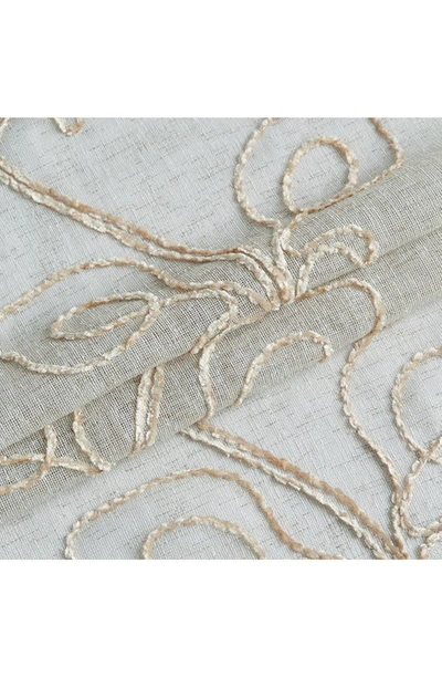 Dainty Home Stella Embroidered Shower Curtain In Linen