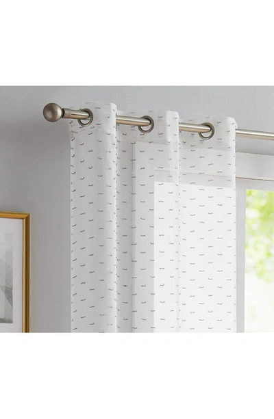 Dainty Home Sprinkles Set Of 2 Metallic Sheer Panel Curtains In Silver