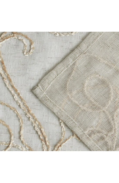 Dainty Home Stella Embroidered Shower Curtain In Linen